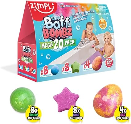 Buy Zimpli Kids Baff Bombz Mega Pack Bath Bombs 20pcs | Yallatoys.com