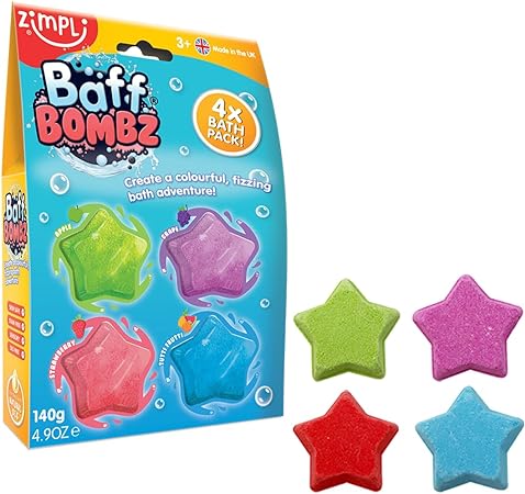 Buy Zimpli Kids Baff Bombz Star Bath Bombs Pack of 4 | Yallatoys.com