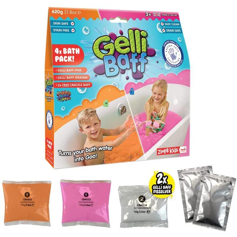 Buy Zimpli Kids Gelli Baff Orange Pink 600G with 2 Crackle | Yallatoys.com