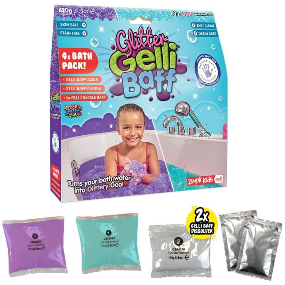 Buy Zimpli Kids Gelli Baff Purple Aqua 600G with 2 Crackle | Yallatoys.com