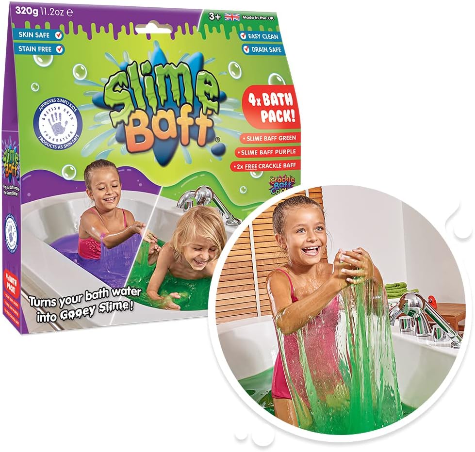 Buy Zimpli Kids Slime Baff green purple 600g + 2 Crackle | Yallatoys.com