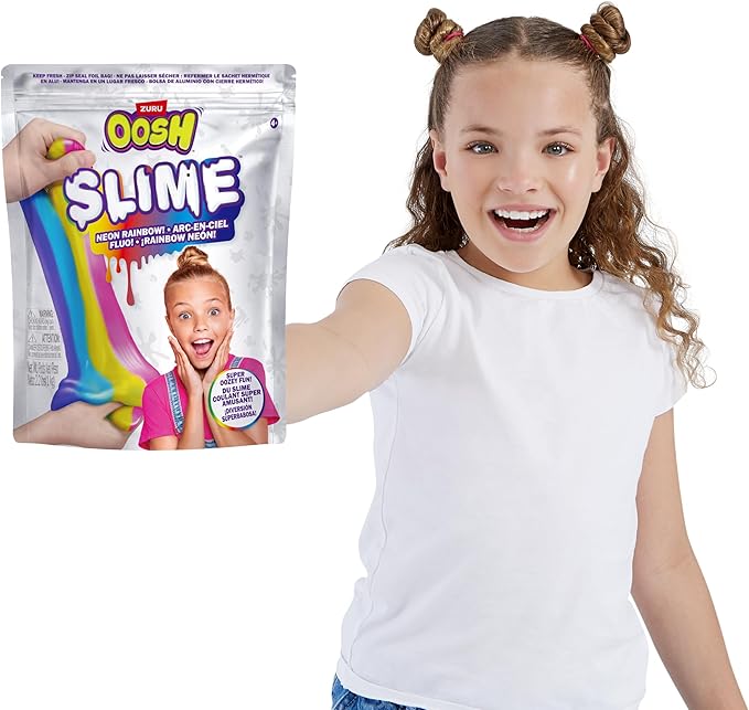 Buy Oosh Neon Rainbow Slime Glow in the Dark 1000g | Yallatoys.com