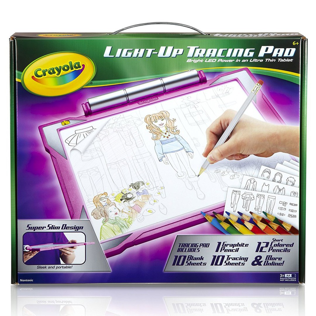 Buy Crayola Light Up Tracing Pad Pink Online Yallatoys Qatar