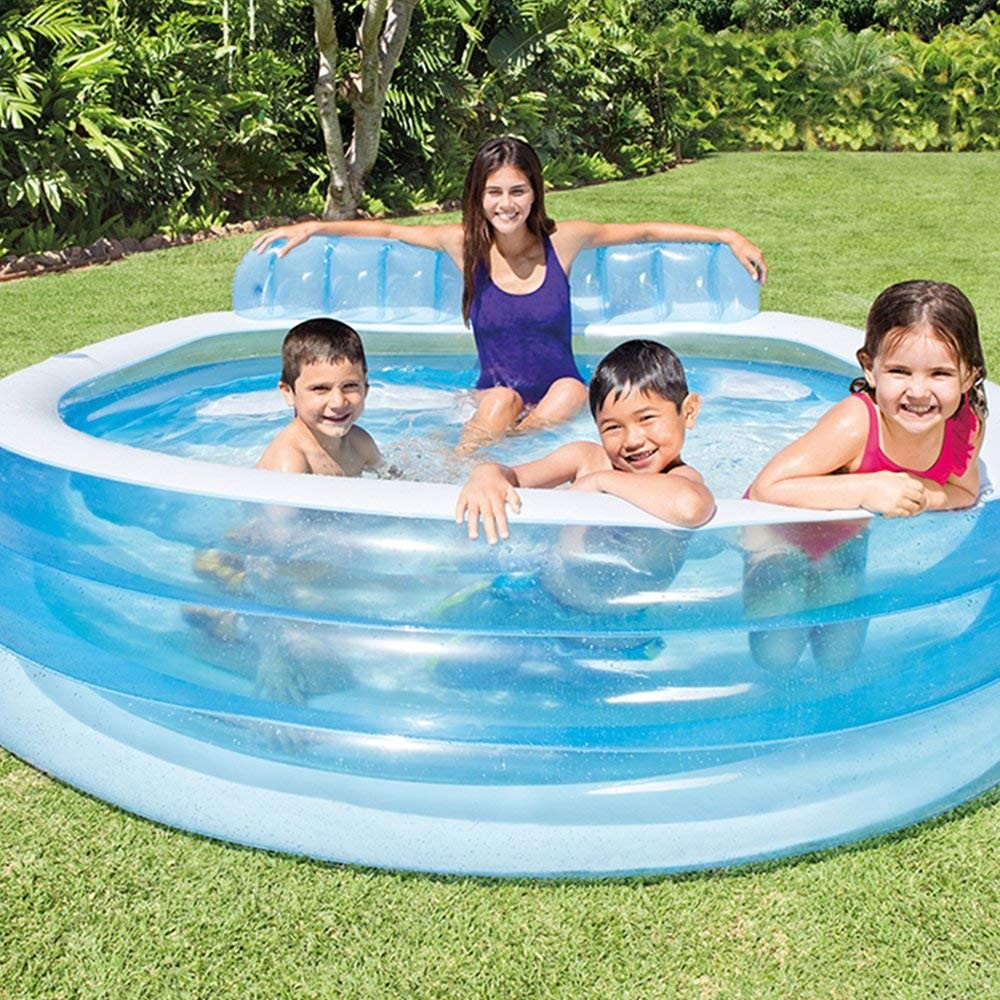 Intex Inflatable Mandarin Swim Center Family Lounge Pool Family