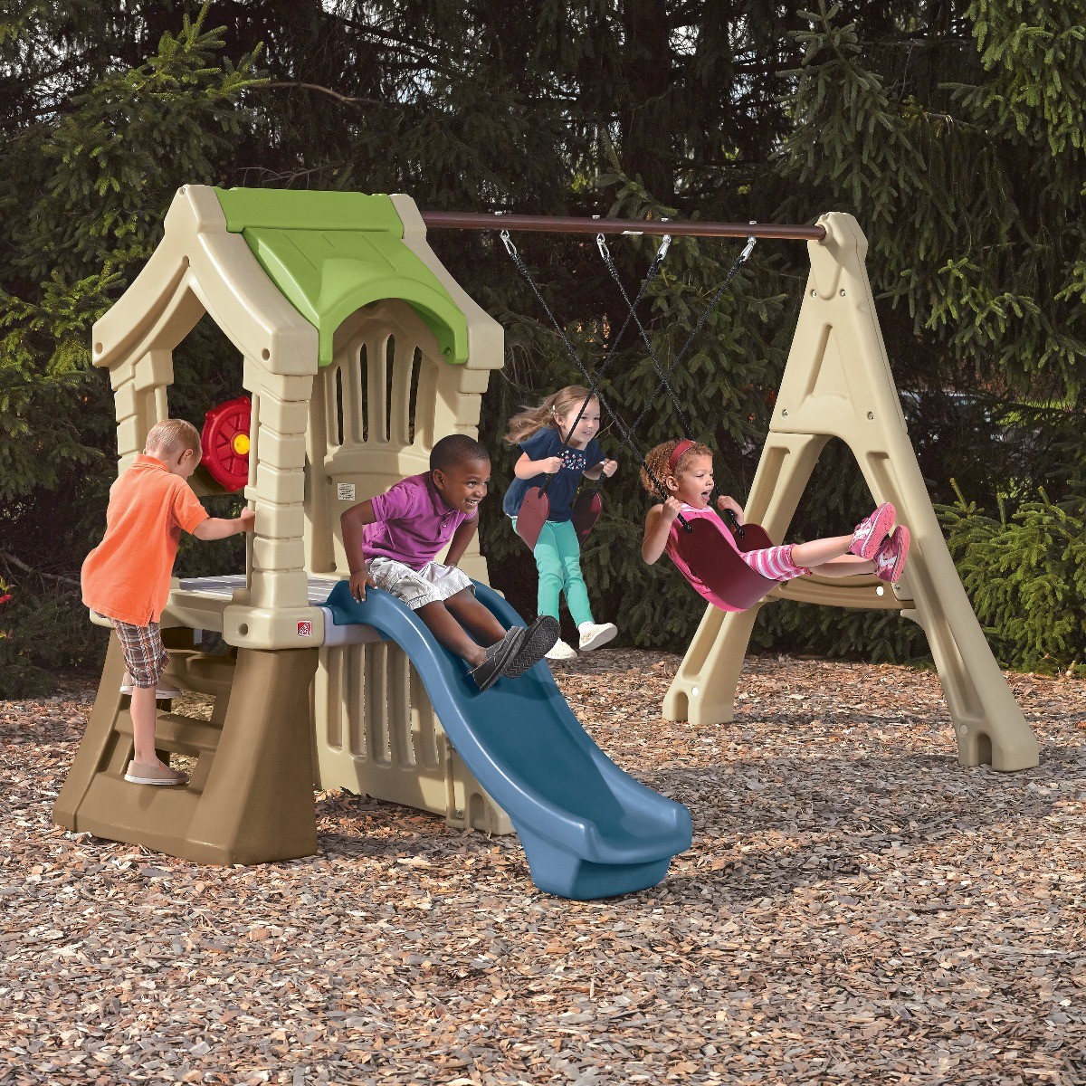 Clubhouse Little Tikes Plastic Swing Set Toddler Clubhouse Little - Main Image