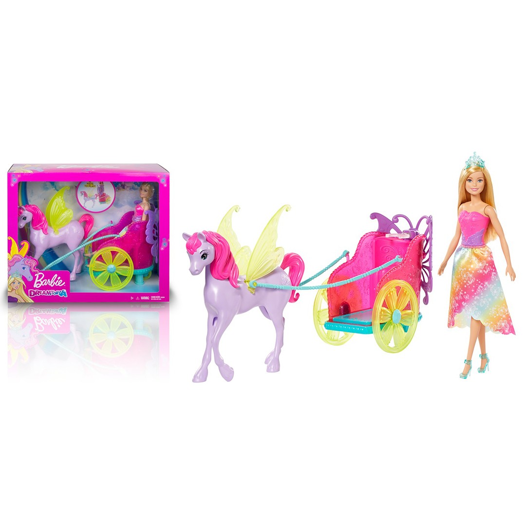 Buy Barbie Dreamtopia Princess with Carriage Online Yallatoys Qatar