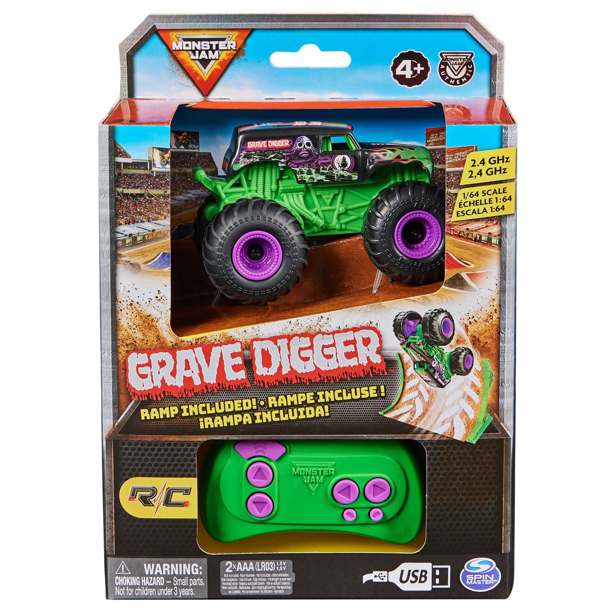 Buy Monster Jam RC 1:64 Grave Digger Online Yallatoys Qatar