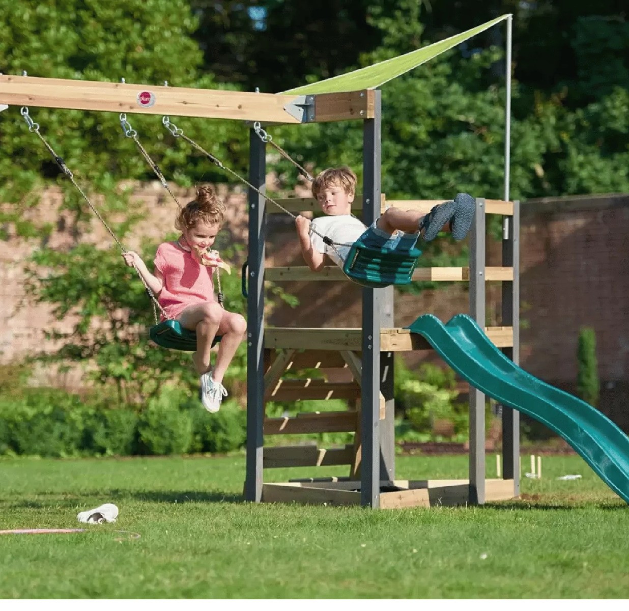 Buy Plum Barbary Wooden Playcentre With Swing And Slide 6ft Online