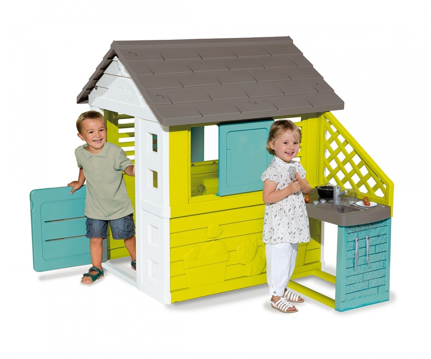 Buy Smoby Pretty Playhouse with Kitchen Online Yallatoys Qatar