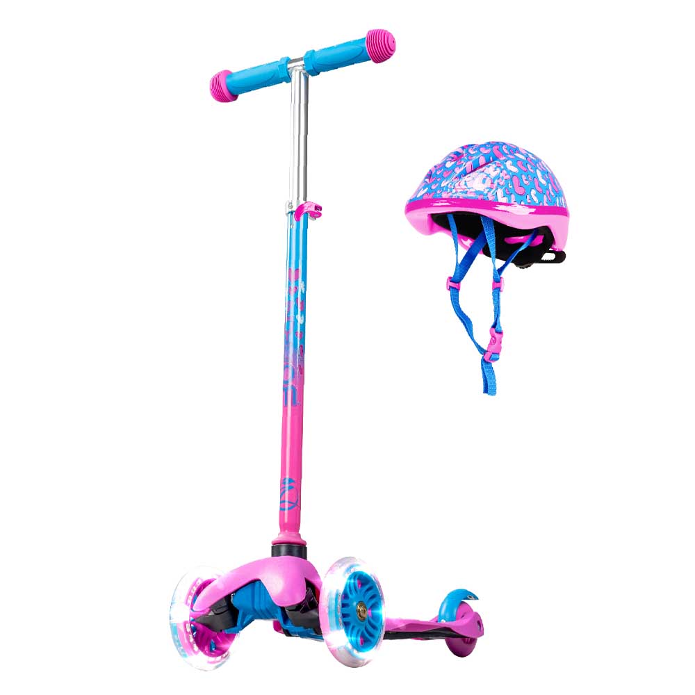 Buy Madd Gear Zinger Scooter with Helmet Combo Pack Pink Blue Online Yallatoys Qatar