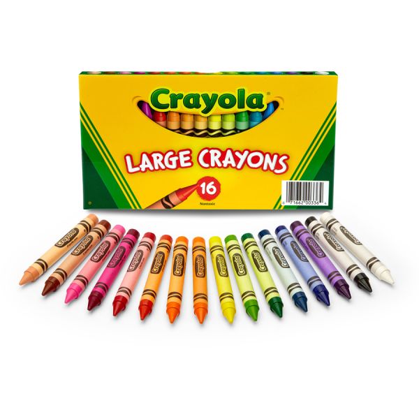 Buy Crayola Large Crayons Lift Lid Box 16 Colors Box Online Yallatoys